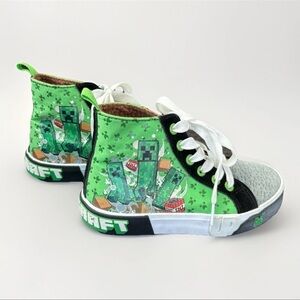 Ground Up Minecraft Creeper Hi Sneaker - Little Kid / Big Kid Green Size 1